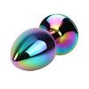Анальная пробка с кристаллом S Rainbow Gem Chisa, металлическая, разноцветная, 7 х 2.7 см фото №4 — секс игрушки: Украина, NO TABOO