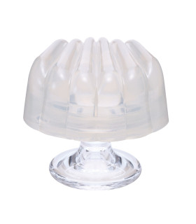 Массажер для клитора рельефный Iroha Petit Shell, желейный, белый, 5.3 х 3.5 см - No Taboo