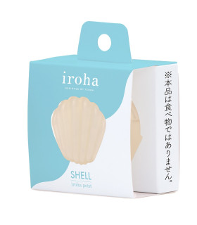 Массажер для клитора рельефный Iroha Petit Shell, желейный, белый, 5.3 х 3.5 см - No Taboo