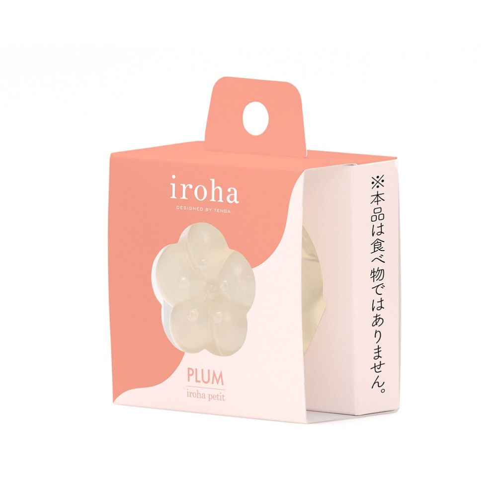 Массажер для клитора рельефный Iroha Petit Plum, желейный, белый, 5.3 х 3.5 см фото №2 — секс игрушки: Украина, NO TABOO