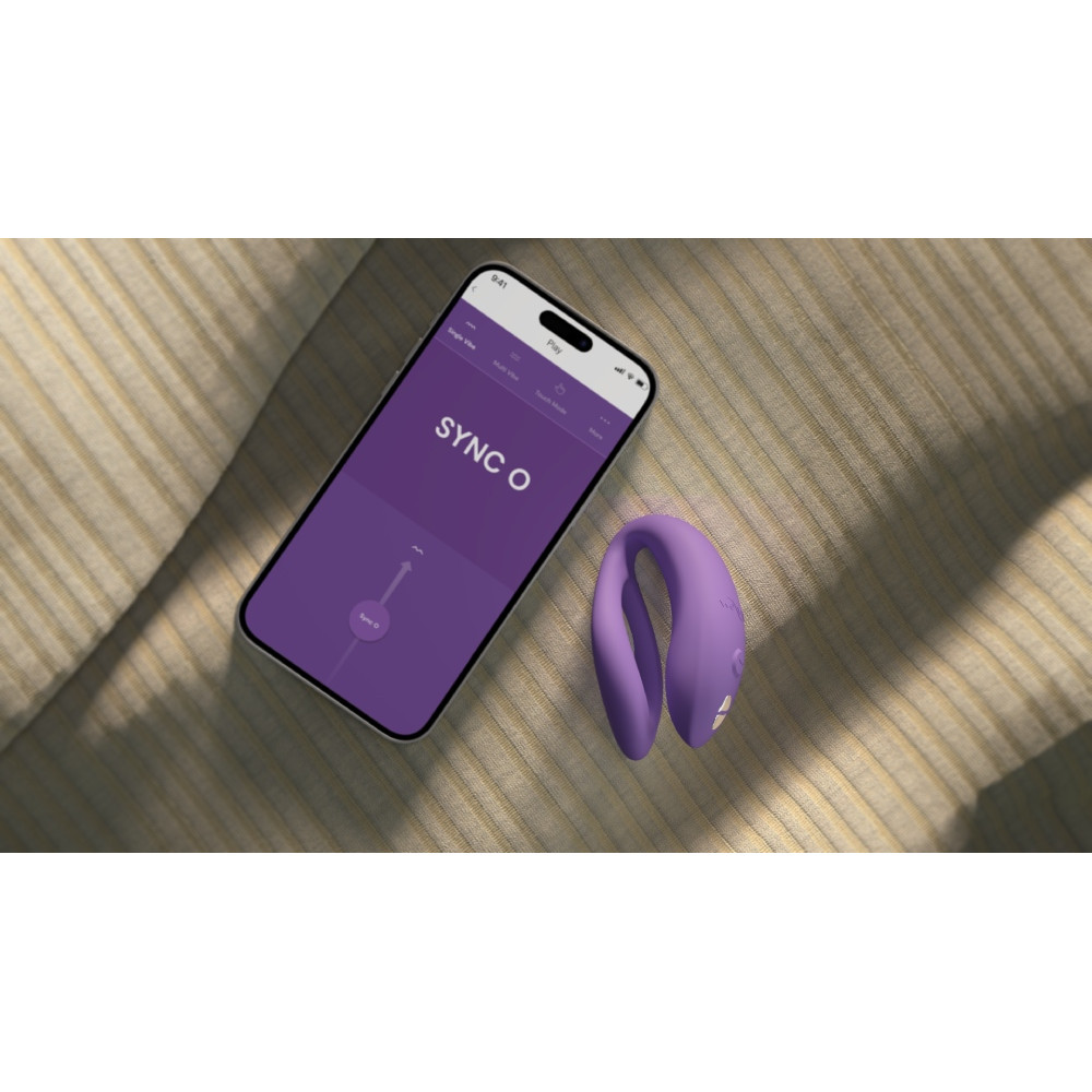 Вибратор для пар с пультом и приложением Sync O We-Vibe, силиконовый, фиолетовый фото №19 — секс игрушки: Украина, NO TABOO