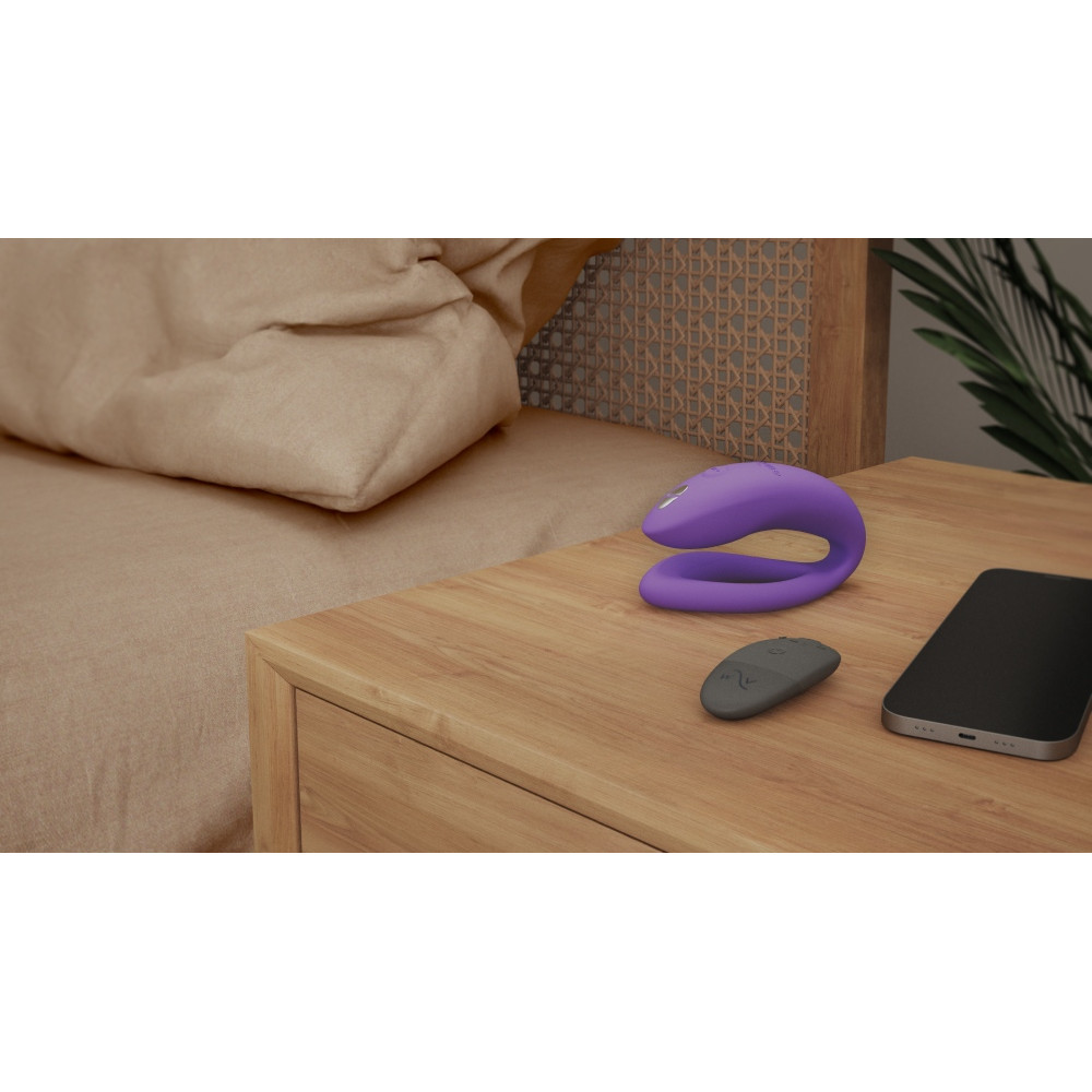 Вибратор для пар с пультом и приложением Sync O We-Vibe, силиконовый, фиолетовый фото №20 — секс игрушки: Украина, NO TABOO