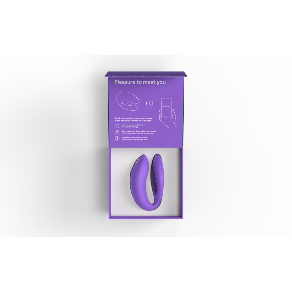 Вибратор для пар с пультом и приложением Sync O We-Vibe, силиконовый, фиолетовый фото №25 — секс игрушки: Украина, NO TABOO