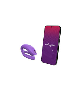 Вібратор для пар з пультом і додатком Sync O We-Vibe, силіконовий, фіолетовий - No Taboo