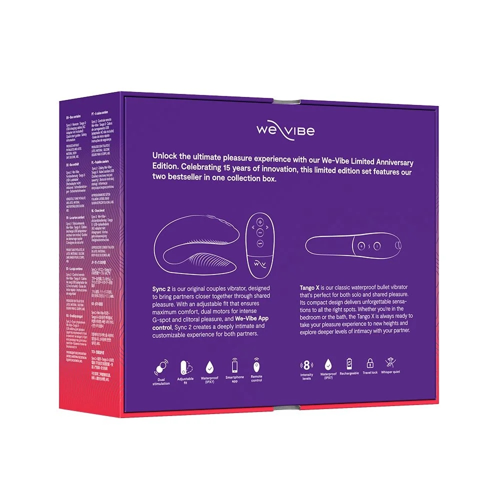 Набор секс-игрушек We-Vibe Limited Anniversary Edition с Sync 2 и Tango X фото №10 — секс игрушки: Украина, NO TABOO
