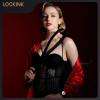 Ремень с регулируемой длиной Lockink, натуральная кожа и металл, черный, фото №1 — секс шоп Украина, NO TABOO