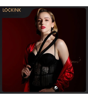 Ремень с регулируемой длиной Lockink, натуральная кожа и металл, черный - No Taboo