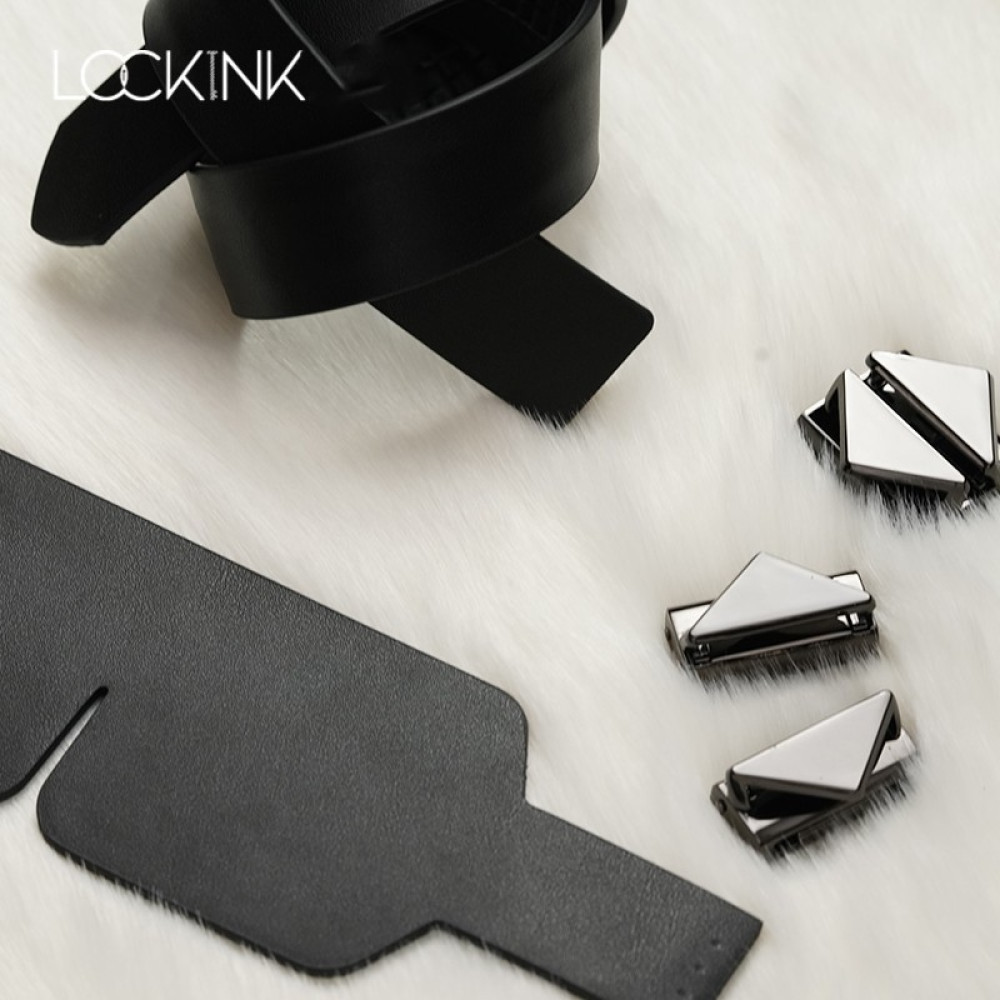 Маска на глаза Lockink, кожаная, черная, фото №7 — секс шоп Украина, NO TABOO