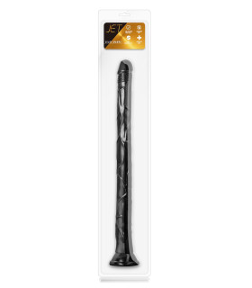 Фаллоимитатор гигантский на присоске Jet Black Mamba Blush, черный, 50 х 3.8 см - No Taboo