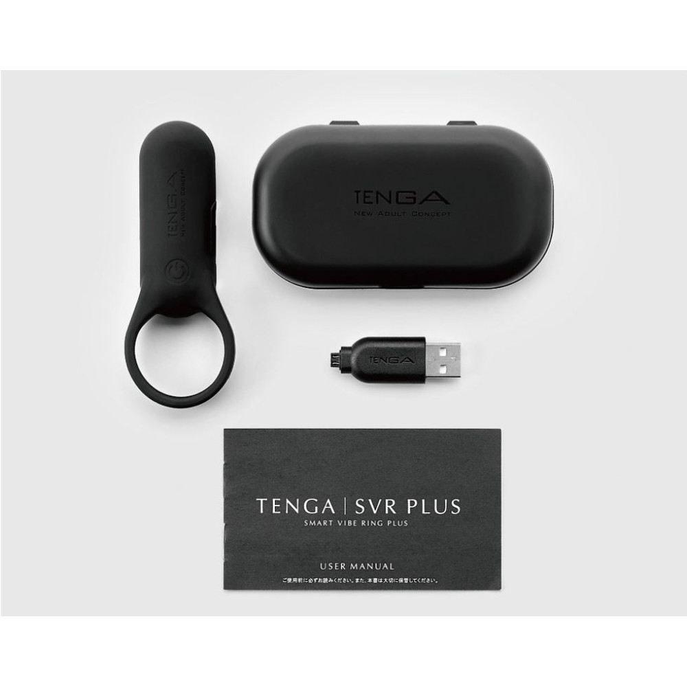 Эрекционное кольцо с вибрацией SVR Plus Tenga, силиконовое, черное, 9.7 х 3.8 см фото №6 — секс игрушки: Украина, NO TABOO