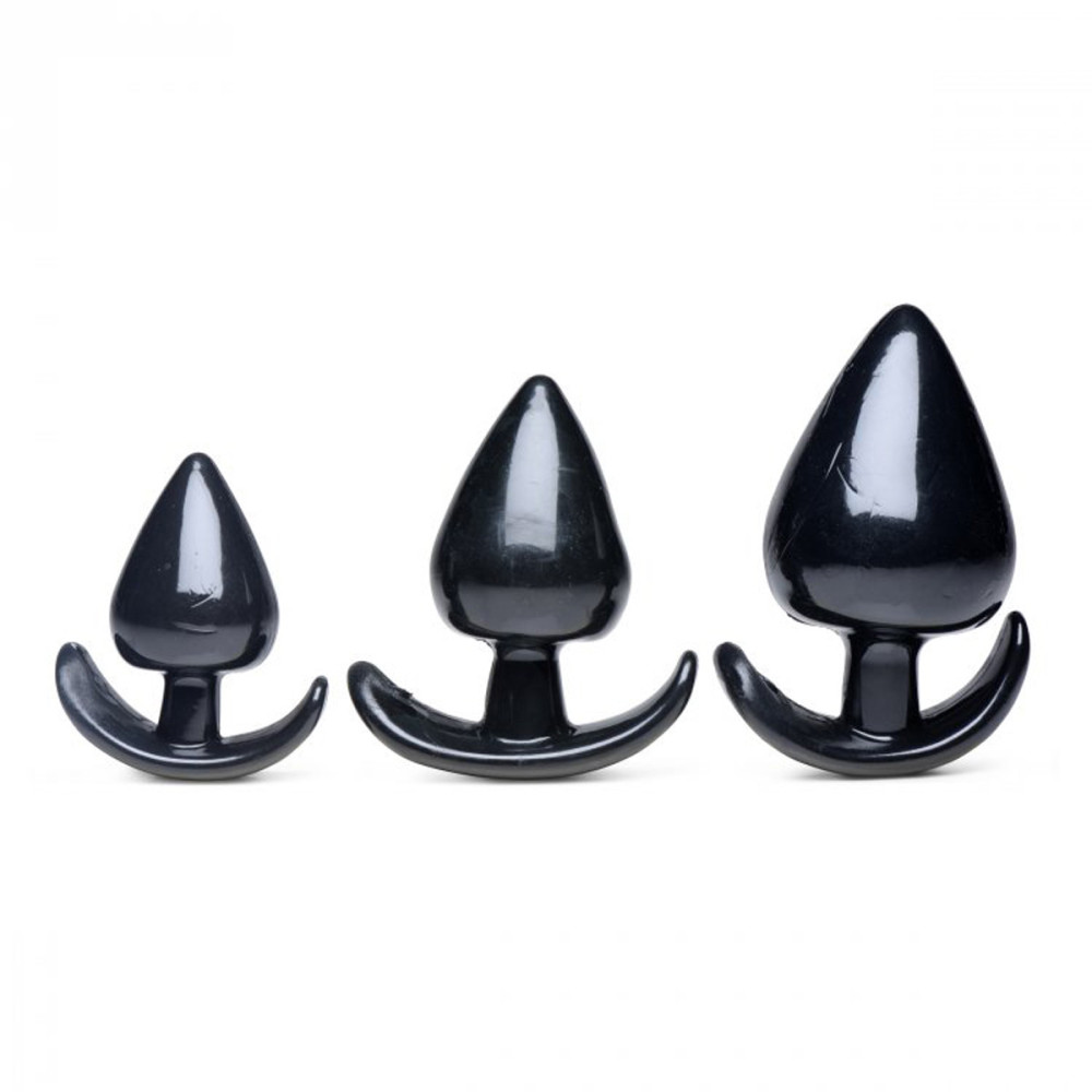 Набор анальных пробок разного размера Triple Spades Master Series, черные, 3 шт. фото №0 — секс игрушки: Украина, NO TABOO