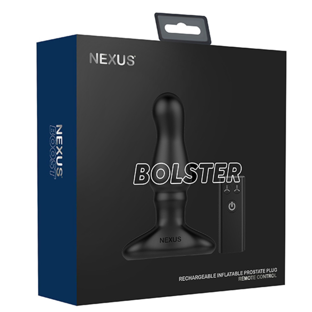 Анальная пробка с вибрацией и накачкой Bolster Nexus, силиконовая, черная, 12 х 4 см фото №2 — секс игрушки: Украина, NO TABOO
