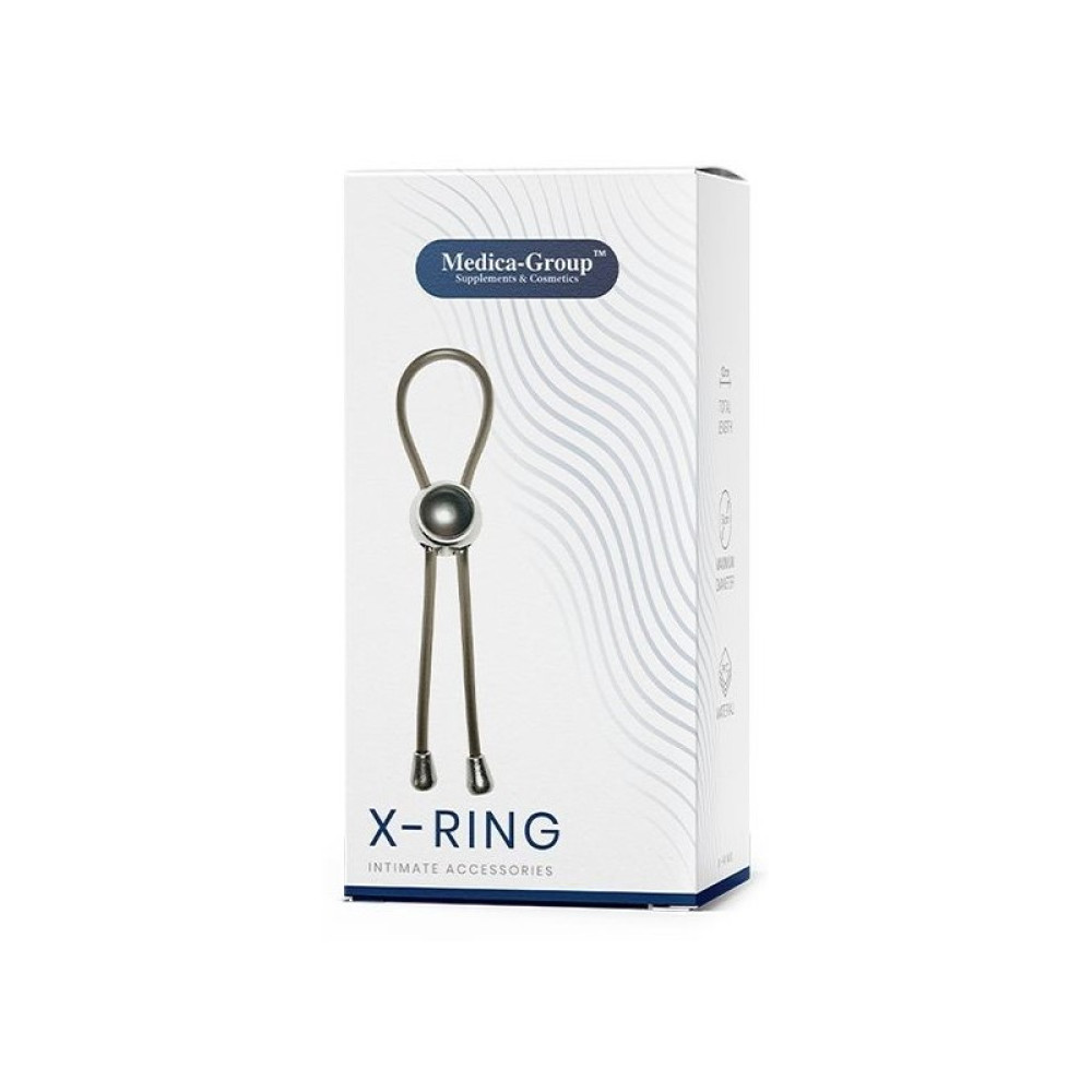 Эрекционное лассо X-Ring Medica, силиконовое, черное фото №0 — секс игрушки: Украина, NO TABOO
