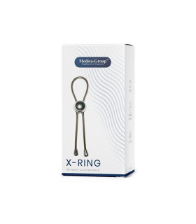 Эрекционное лассо X-Ring Medica, силиконовое, черное - No Taboo