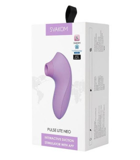 Вакуумный стимулятор клитора Pulse Lite Neo Svakom, силиконовый, фиолетовый - No Taboo