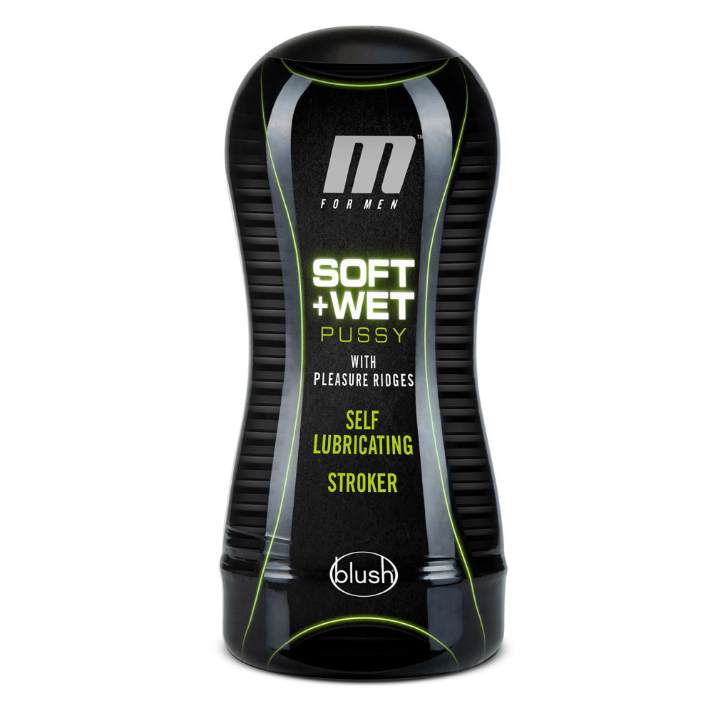 Мастурбатор вагина в колбе Soft & Wet Blush, самосмазывающийся, черный, 18.5 х 8 см фото №2 — секс игрушки: Украина, NO TABOO