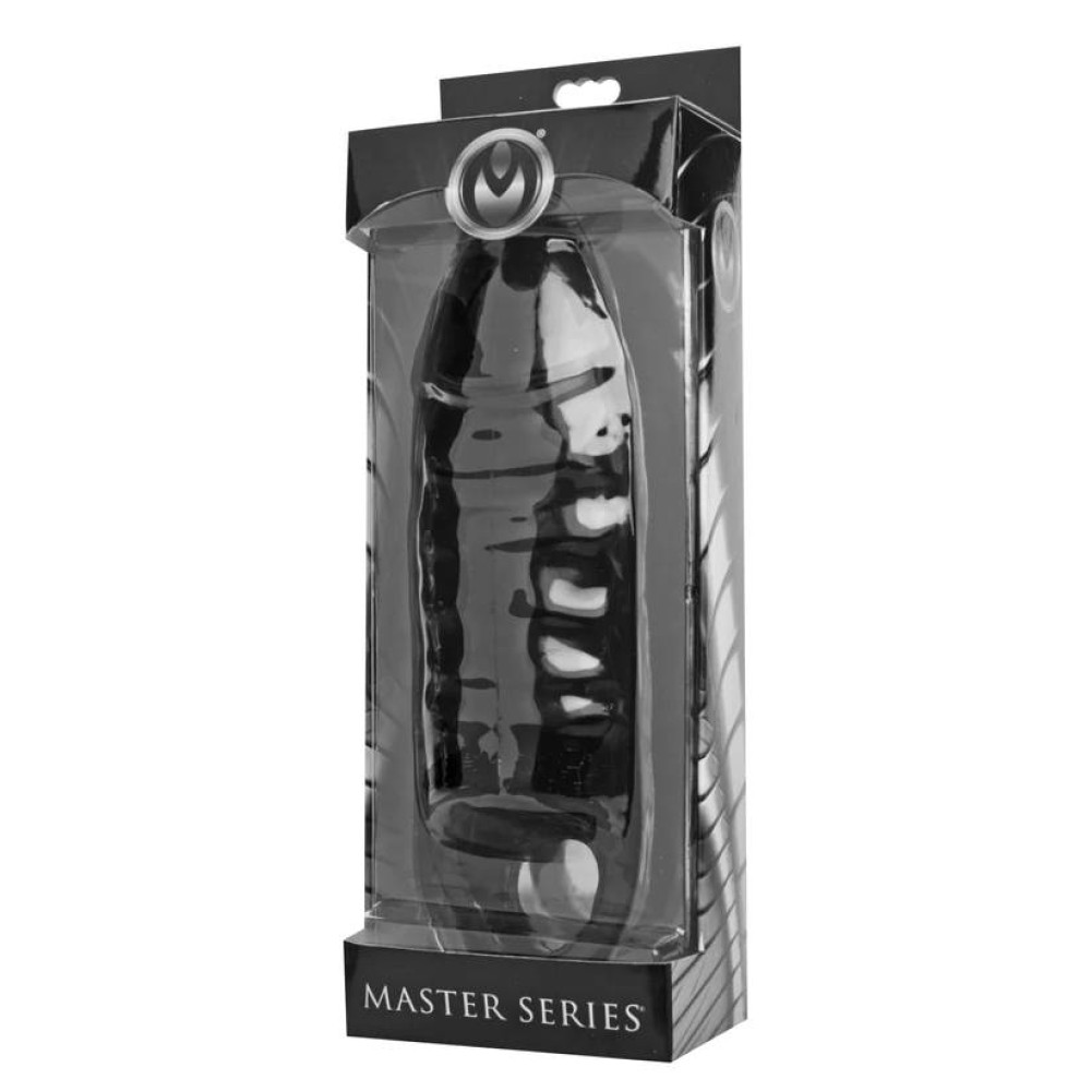 Насадка для пенис реалистичная удлиняющая Mamba XL Master Series, черная, 23 х 6.5 см фото №2 — секс игрушки: Украина, NO TABOO
