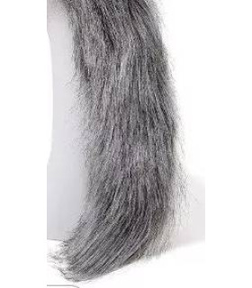 Анальная пробка лисий хвост Fetish Anal plug fox tail серый, 7 х 2.5 см - No Taboo