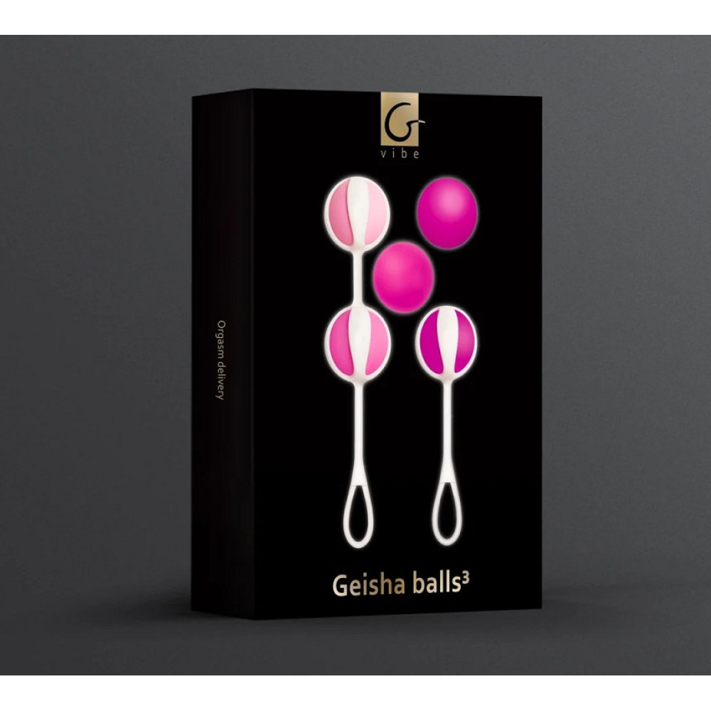 Набор вагинальных шариков Geisha Balls 3 Gvibe, силиконовые, розовые, 5 шт. фото №2 — секс игрушки: Украина, NO TABOO