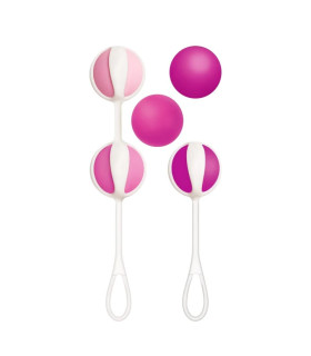 Набор вагинальных шариков Geisha Balls 3 Gvibe, силиконовые, розовые, 5 шт. - No Taboo
