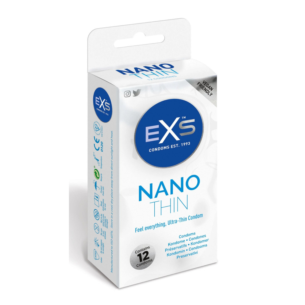 Презервативы ультратонкие EXS Nano Thin, латексные, 12 шт., фото №0 — секс шоп Украина, NO TABOO