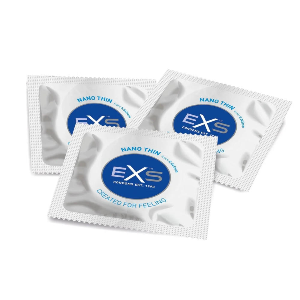 Презервативы ультратонкие EXS Nano Thin, латексные, 12 шт., фото №2 — секс шоп Украина, NO TABOO