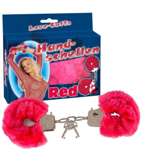 Наручники с искусственным мехом You2Toys, металлические, розовые - No Taboo