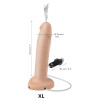 Фаллоимитатор реалистичный с эякуляцией XL Strap-On-Me, силиконовый, бежевый, 17.8 х 3.9 см фото №5 — секс игрушки: Украина, NO TABOO