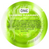Презерватив One Glowing Pleasures, светится в темноте, латексный, 1 шт. (215399)
