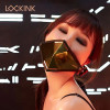 Маска-кляп Punker Muzzle Lockink, металл и кожа, черно-золотая, фото №1 — секс шоп Украина, NO TABOO