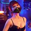 Маска-кляп Punker Muzzle Lockink, металл и кожа, черно-золотая, фото №3 — секс шоп Украина, NO TABOO
