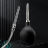 Анальный душ с рельефной насадкой Stream Enema Bulb Sevanda, металл, черно-серебристый, 295 мл фото №2 — секс игрушки: Украина, NO TABOO