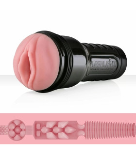 Мастурбатор вагина в колбе Pink Lady Destroya Fleshlight, рельефный, киберкожа, бежевый, 25.4 х 10 см - No Taboo