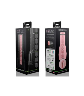 Мастурбатор вагина в колбе Pink Lady Destroya Fleshlight, рельефный, киберкожа, бежевый, 25.4 х 10 см - No Taboo