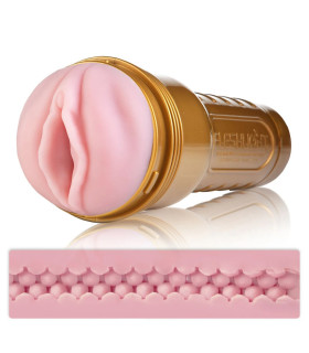 Мастурбатор вагина в колбе Fleshlight STU, рельефный, киберкожа, бежевый, 25 х 10 см - No Taboo
