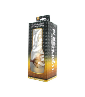 Мастурбатор вагина в колбе Fleshlight STU, рельефный, киберкожа, бежевый, 25 х 10 см - No Taboo