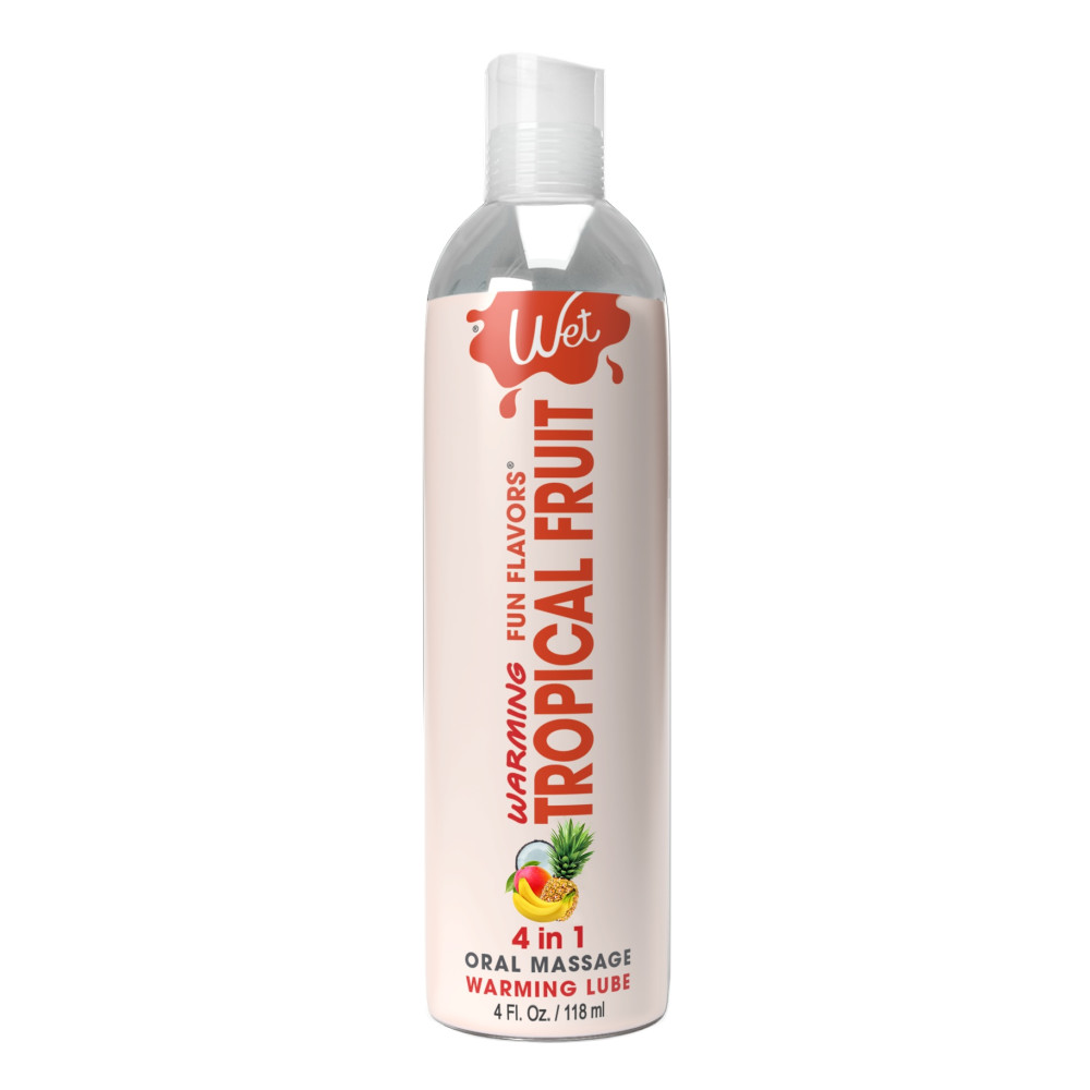 Лубрикант оральный согревающий Wet Tropical Fruit 118 мл, со вкусом тропических фруктов, на водной основе, фото №0 — секс шоп Украина, NO TABOO