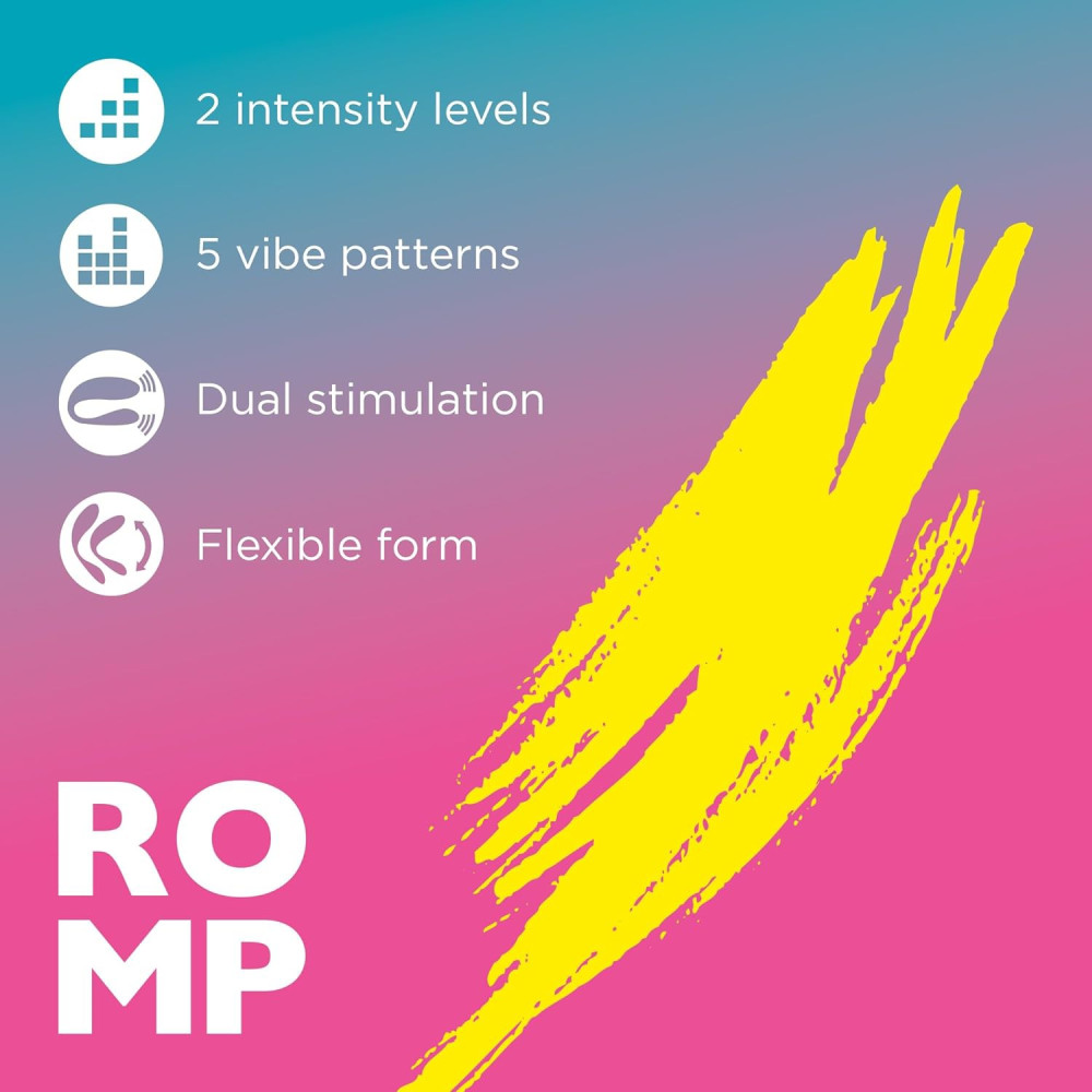 Вибратор для пар ROMP Join, силиконовый, бирюзовый фото №12 — секс игрушки: Украина, NO TABOO