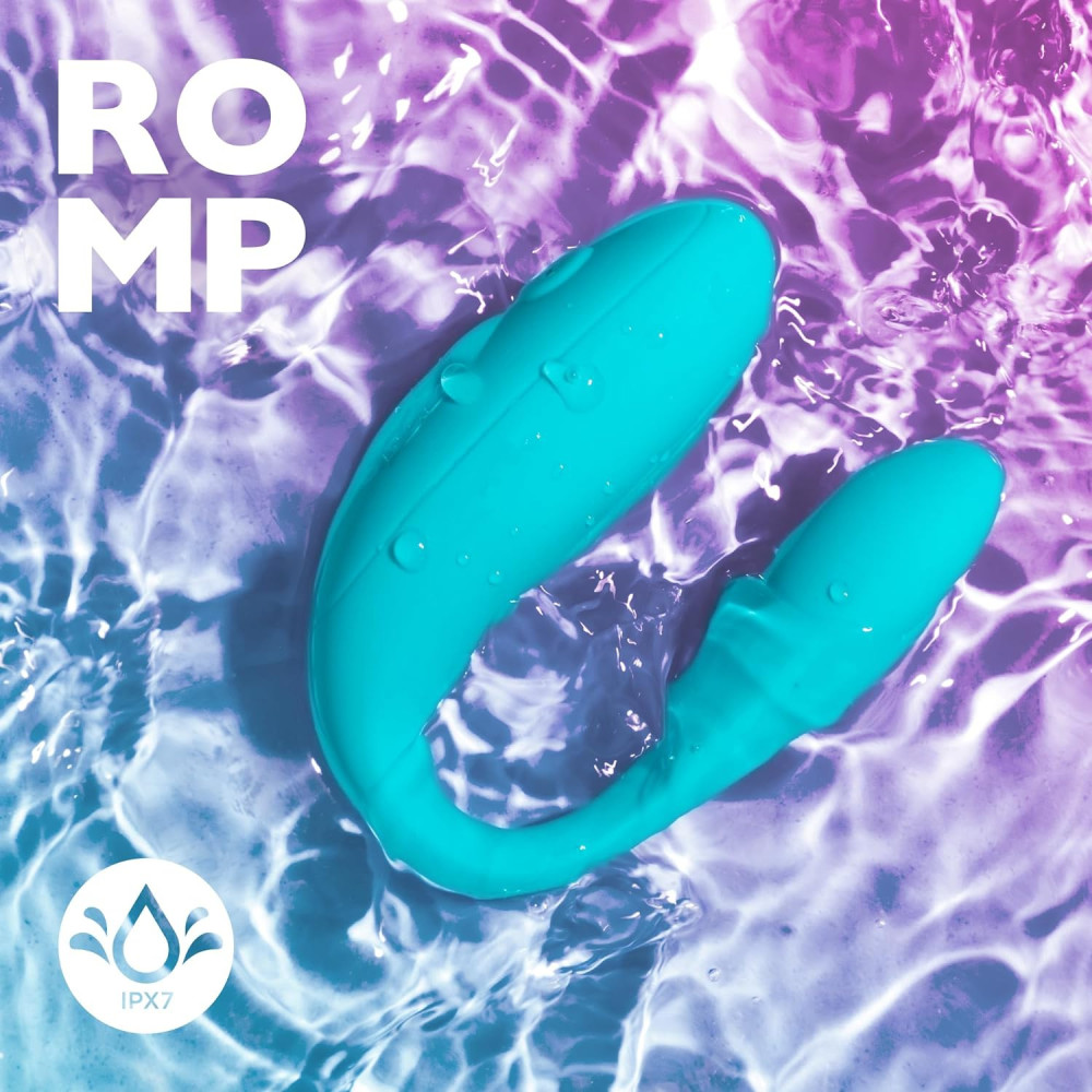 Вибратор для пар ROMP Join, силиконовый, бирюзовый фото №7 — секс игрушки: Украина, NO TABOO