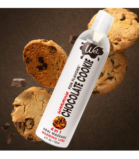 Лубрикант оральный согревающий Wet Warming Chocolate Cookie 30 мл, со вкусом печенья с шоколадом, на водной основе - No Taboo