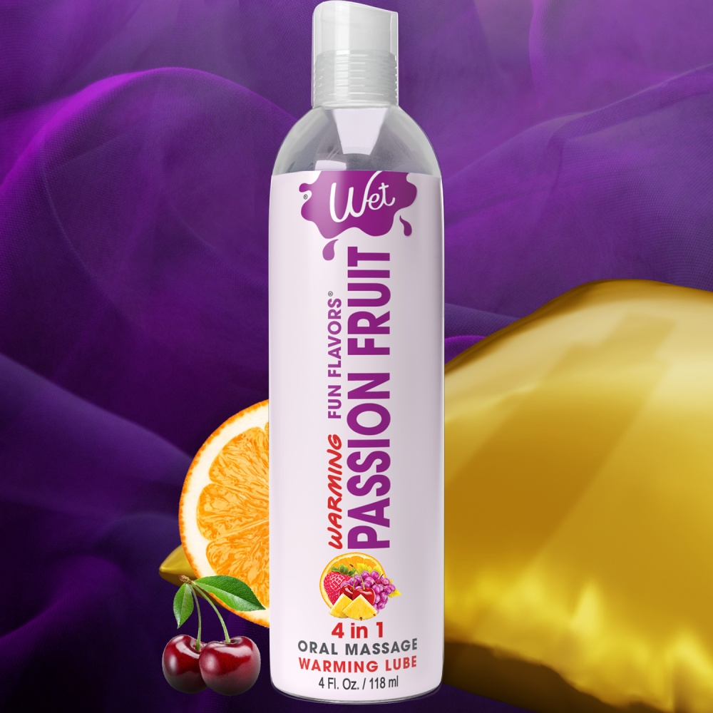 Лубрикант оральный Wet Warming Passion Fruit 30 мл, согревающий, фото №2 — секс шоп Украина, NO TABOO