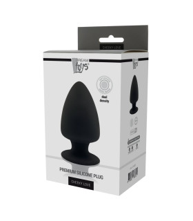 Анальная пробка большая термореактивная Cheeky Love Dream Toys, силиконовая, черная, 13 х 7.5 см - No Taboo