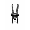 Боди сексуальное с глубоким декольте S Libido F297 от Noir Handmade, черное, фото №5 — секс шоп Украина, NO TABOO