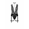 Боди сексуальное с глубоким декольте S Libido F297 от Noir Handmade, черное, фото №4 — секс шоп Украина, NO TABOO