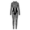 Комбинезон эротичный кружевной M Enigma F299 Noir Handmade, с молнией, черный, фото №5 — секс шоп Украина, NO TABOO