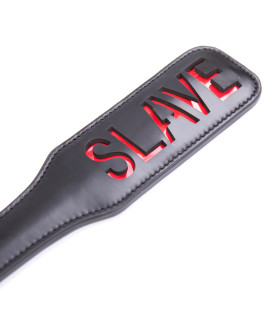 Паддл с надписью SLAVE, экокожа, черный, 31.5 см - No Taboo
