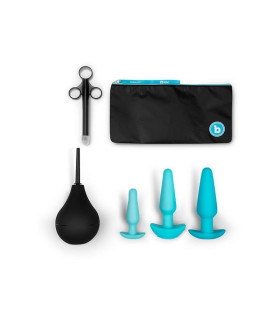 Набор для анального секса B-Vibe Anal Training & Education Set, 6 предметов, голубой - No Taboo