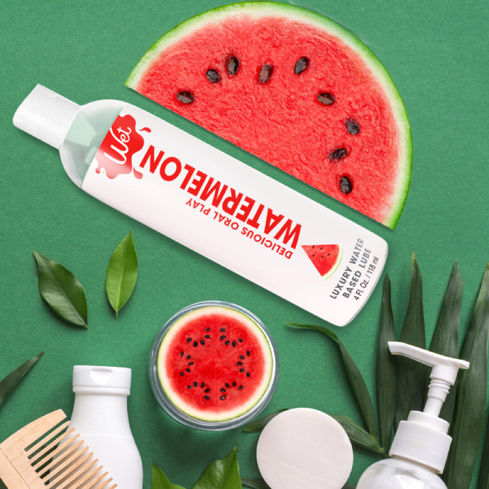 Лубрикант оральный Wet Warming Watermelon 30 мл на водной основе с разогревом со вкусом арбуза, фото №2 — секс шоп Украина, NO TABOO