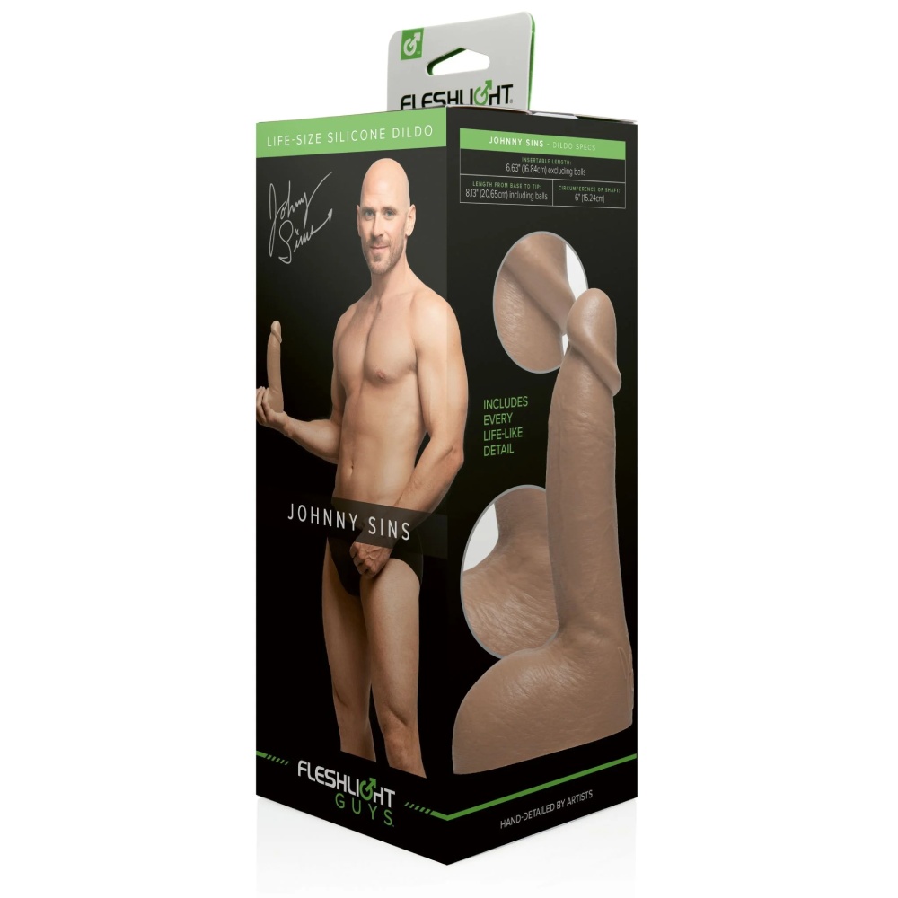 Фаллоимитатор реалистичный Johnny Sins Fleshlight Guys, силиконовый, бежевый, 24.8 х 4.8 см фото №2 — секс игрушки: Украина, NO TABOO