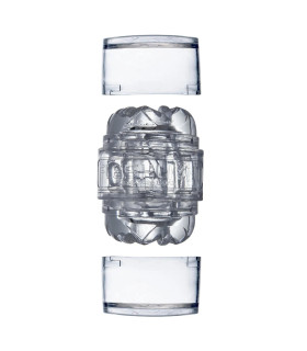 Мастурбатор хай-тек Fleshlight Quickshot, рельефный, киберкожа, прозрачный, 11 х 7 см - No Taboo